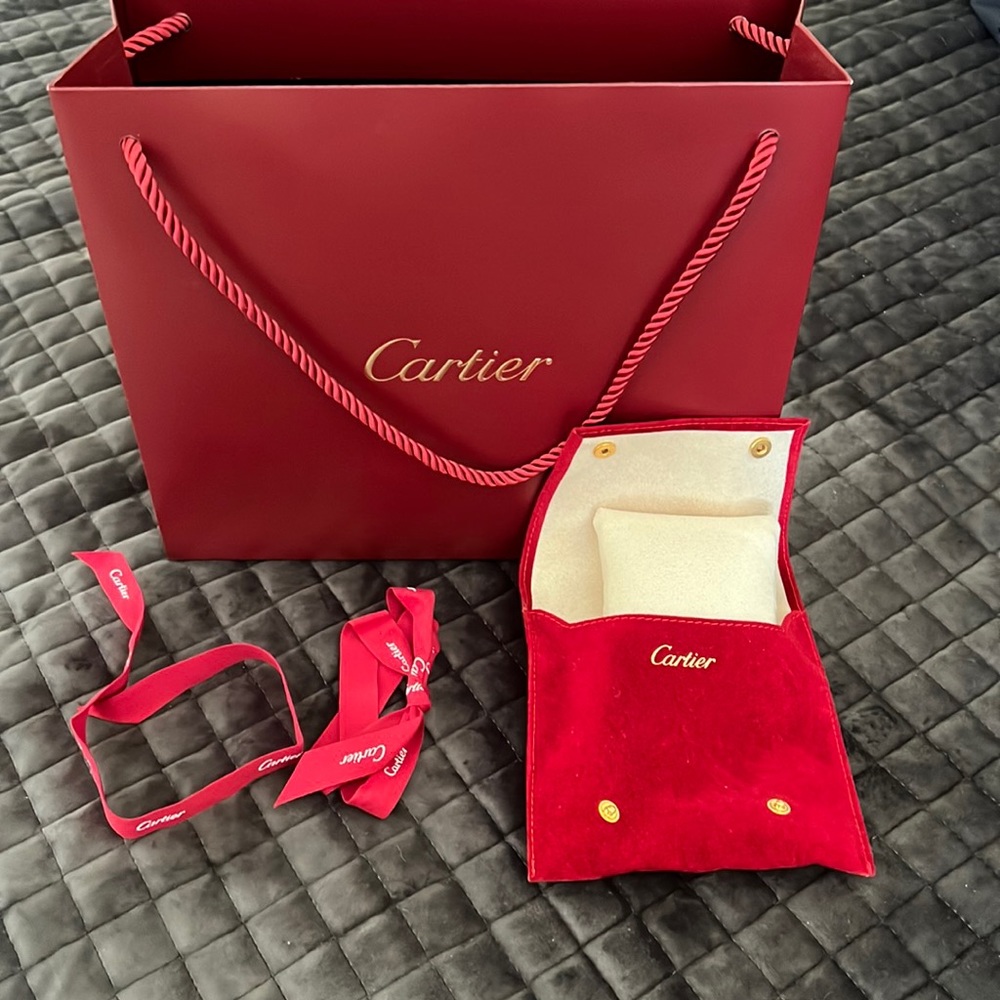 Cartier shopping bag and jewelry pouch
